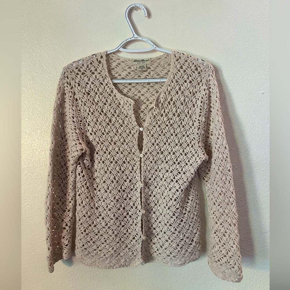 Crochet Button-down Sweater